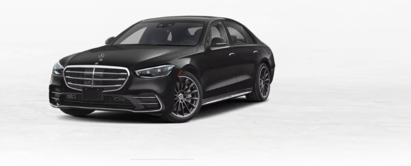 Black Mercedes-Benz S-Class, Crown Executive Transportation fleet vehicle